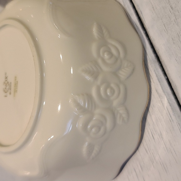 LENOX CHINA BOWLS (2) Rose Blossom Ivory gold trim Vintage set of 2 - Picture 5 of 7